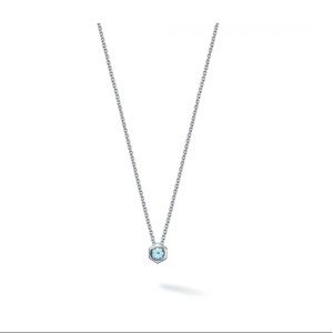 Maison Birks Aquamarine and Silver Pendant Necklace